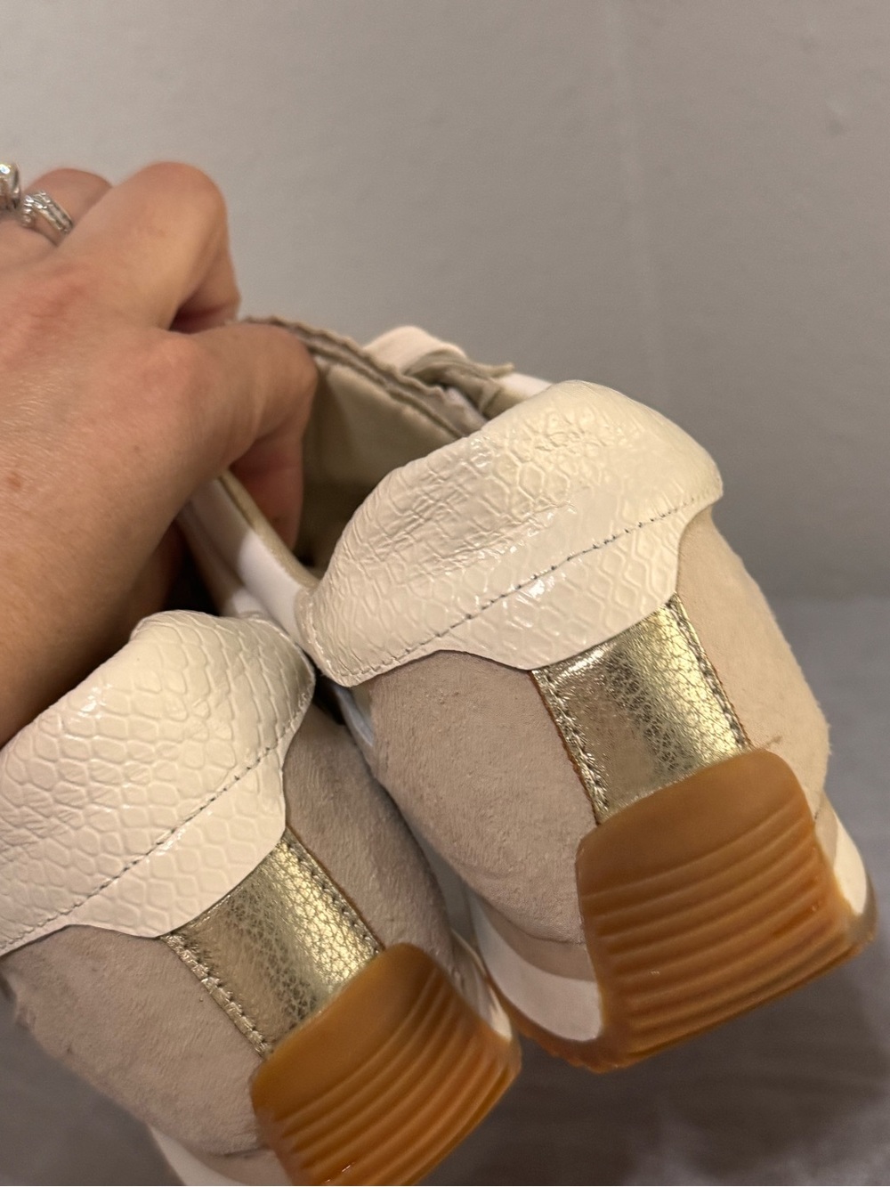 Dolce Vita B. NTCD Beige and White Women's sneakers - Picture 3 of 16